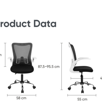 Ghế Xoay Văn Phòng Lưới Làm Việc Công Thái Học Deli - Tay Gập Thông Minh, Có Chỉnh Lưng, Lưới Thoáng Khí, Chân Xoay Tiện Ích, Đệm Ghế Êm Aí, Nhiều Màu - Phù Hợp Học Sinh, Văn Phòng, Game Thủ, Gaming - Hàng chính hãng