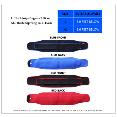 Đai lưng tập gym AOLIKES A-7995 Sport breathable waist