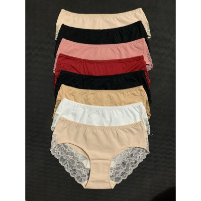 SÉT 10 QUẦN LÓT NỮ COTON LỤA 4 CHIỀU phối ren CAO CẤP(45kg-75kg)