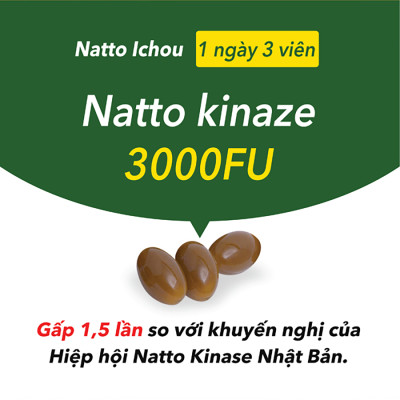 Viên Uống Nattokinase 3000FU Phòng Ngừa Đột Quỵ, Bổ Não, Giúp Ngủ Ngon Natto Ichou Genki Fami Nhật Bản Túi 30 Viên