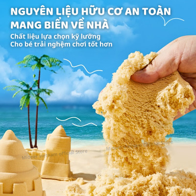Cát động lực cho bé Mideer an toàn kèm khuôn dụng cụ, cát trọng lực dẻo tạo hình Magic Sand Play