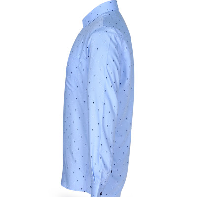 Áo sơ mi nam tay dài form suông Khatoco A1MD498T1-CNIN207-2411-D