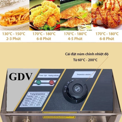 Bếp Chiên Nhúng Điện Ngập Dầu GDV Y06L (6 lít) - Hàng Chính Hãng