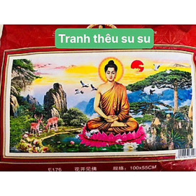 Tranh thêu kín Phật thích ca  E176, kích thước 100x60 cm