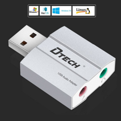USB Sound Dtech DT-6006 - Hàng chính hãng