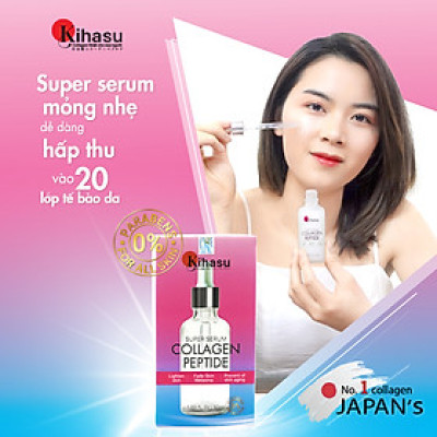 Serum làm mờ nám da, vết sạm, đốm nâu supper serum collagen peptide KIHASU Nhật bản dành cho mọi lứa tuổi