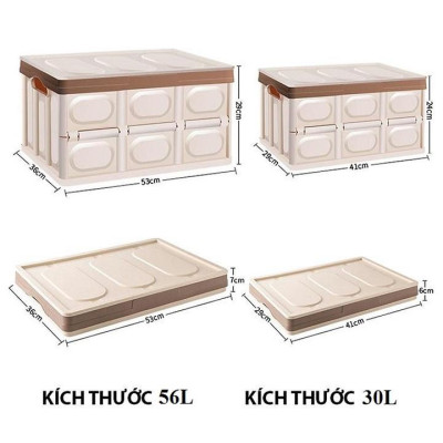 Hộp Đựng Đồ Tiện Dụng Có Thể Gập Gọn Loại 56L/30L Để Đồ Cốp Sau Ô Tô - Thùng Đựng Đồ Đa Năng