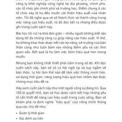Sách - 100 Bí Quyết Nâng Tầm Hiệu Suất - Những Thay Đổi Nhỏ Bứt Phá Thành Công