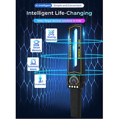 ROGTZ - Máy Phát Hiện Camera, Ghi Âm S699 Quét dải tần rộng 1MHz - 8000MHz Tín hiệu vô tuyến Sóng điện thoại 2G 3G 4G Wifi 1,2G-5,8G Độ nhạy cao Phạm vi dò rộng Pin trâu 8-10 tiếng Nhỏ gọn Tiện Lợi Dễ sử dụng Khách sạn Nhà nghỉ Thay đồ - Hàng Chính Hãng