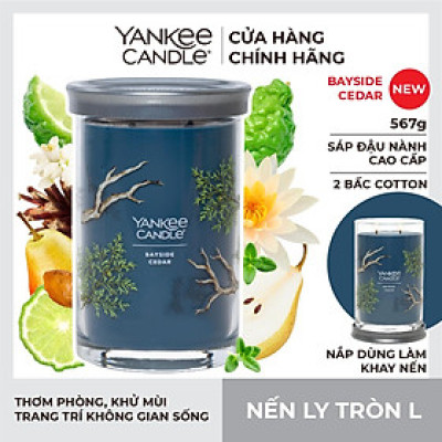 Nến ly tròn sáp đậu nành Yankee Candle size L (567g) - Bayside Cedar