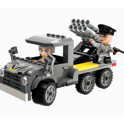 Đồ chơi - QMAN - 1731 Bộ đồ chơi xếp hình mô hình máy bay, ô tô (giao lẻ ngẫu nhiên)