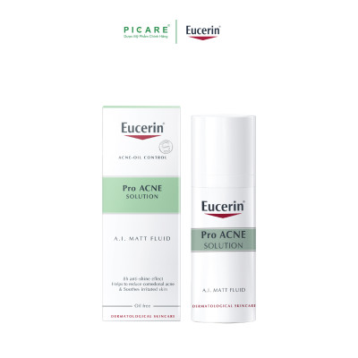Kem Kiểm Soát Dầu cho Da Mụn Eucerin ProACNE Solution Matt Fluid (50 ml)