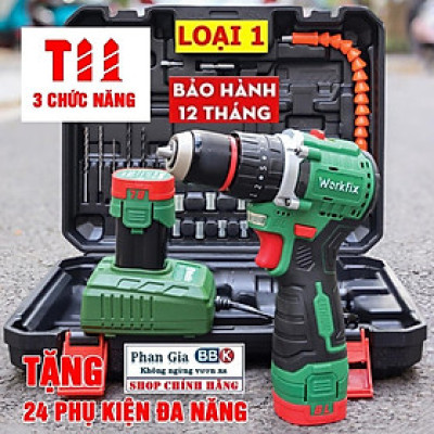 [LOẠI 1] Máy khoan pin Workfix 16.8V-(WF-ID1610BL)- 3 Chức năng - Khoan gỗ, khoan tường