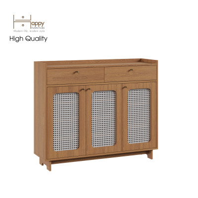 [Happy Home Furniture] MEYDAN, Tủ giày 3 cánh mây, 120cm x 34cm x 100cm ( DxRxC), TCM_057