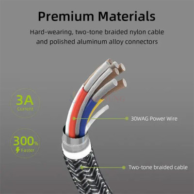 Cáp Innostyle PowerFlex USB-C to Lightnng 1.5m 20/30/60W ICL150AL - Hàng chính hãng