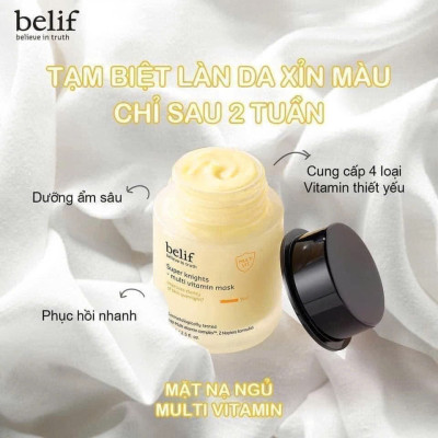Set Mặt Nạ Ngủ Dưỡng Ẩm Phục Hồi Da Chuyên Sâu Belif Multi Vitamin Mask