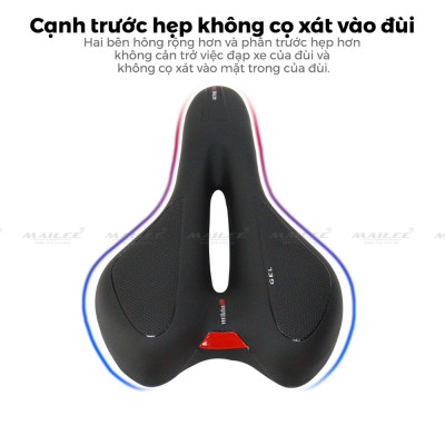Đệm Yên Xe Đạp GEL ACTIV-66 kích thước 27.5x16cm Chất Liệu Da PU và Đệm Silicon Mềm Mại, Thoáng Khí Cho Xe Đạp Road, Xe đạp Touring - Mai Lee