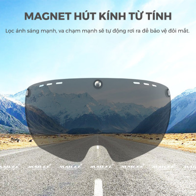 Mũ Bảo Hiểm Đạp Xe CYCLAMI HX-06K PRO với Kính Gió Từ Tính Nhựa ABS/PC cao cấp, lót EPS chống va đập, kính gió từ tính - Mai Lee