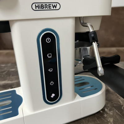 Máy pha cà phê bán tự động kiêm xay cà phê 15 chế độ Espresso, Cappuccino, Latte thương hiệu Mỹ cao cấp HiBREW H14 - Hàng Nhập Khẩu