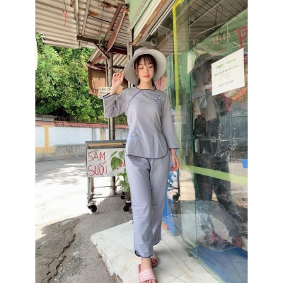 Đồ Lam Đi Chùa Pháp Phục Phật Giáo Cổ Tròn Ngọc kate