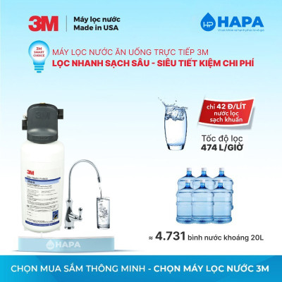 [SIÊU TỐC] Máy Lọc Nước 3M Chuyên Dùng Cho Quán Cà Phê Vừa Và Nhỏ, Nhà hàng, Horeca, FnB - Hàng Chính Hãng 3M, Nhập Khẩu Mỹ