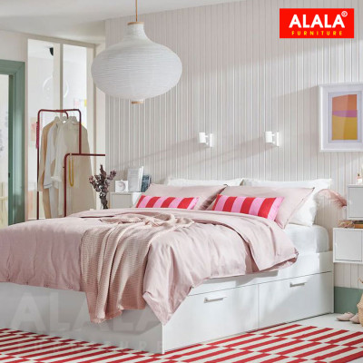 Giường ngủ ALALA35 + 3 hộc kéo / Miễn phí vận chuyển và lắp đặt/ Đổi trả 30 ngày/ Sản phẩm được bảo hành 5 năm từ thương hiệu ALALA/ Chịu lực 700kg