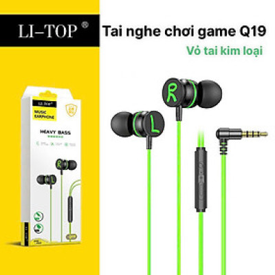 Tai nghe chơi Game Lip-Top Q19 check QR tra chính hãng, có Micro và nút chỉnh âm lượng, Hàng chính hãng bảo hành 12 tháng