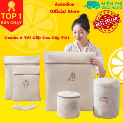 Túi Lưới Giặt Đựng Quần Áo, Đồ Lót Trong Máy Giặt - Combo 6 - TG1 - Chính Hãng dododios