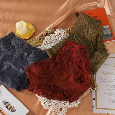 COMBO 5 QUẦN LÓT NỮ THUN LẠNH PHỐI REN LƯNG CHÉO 1720