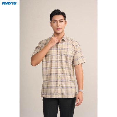 Sơ mi nam cộc tay May10 form RegularFit mã 010124195ONGB AK612