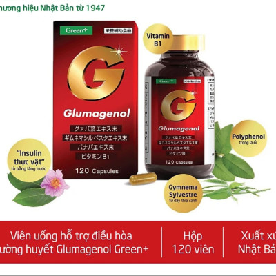 [Freeship Xtra] Viên uống hỗ trợ điều hòa đường huyết Nhật Bản - Glumagenol Green+