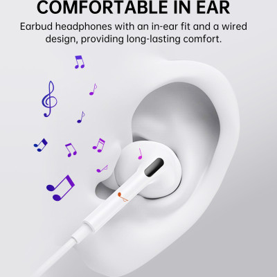 Tai nghe Choetech OC-A011 dây nhét tai Type C có đệm cao su (Hàng chính hãng)