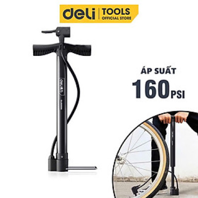 Bơm Xe Đạp Deli Đạp Chân, Tay Chính Hãng - Siêu Nhẹ, Dễ Dàng Di Chuyển - Áp Suất Cao - DL880002|4|5|6