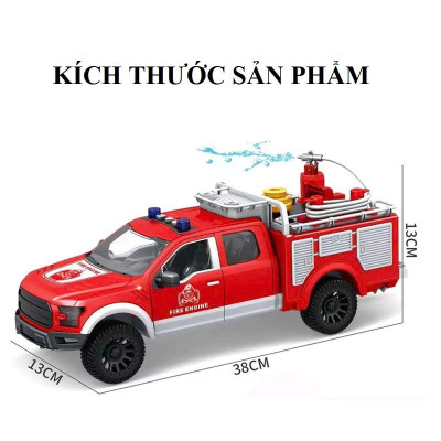 TOYSTAR-666-88P Mô hình xe cứu hoả cứu hộ, Xe Ô Tô Đồ Chơi Cho Trẻ Em