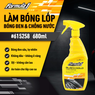 Xịt Dưỡng Và Làm Bóng Vỏ Xe FORMULA 1 615238 680ml Bóng Sâu Tự Nhiên Chống Ngả Màu Lốp Xe - Nhập Khẩu Chính Hãng