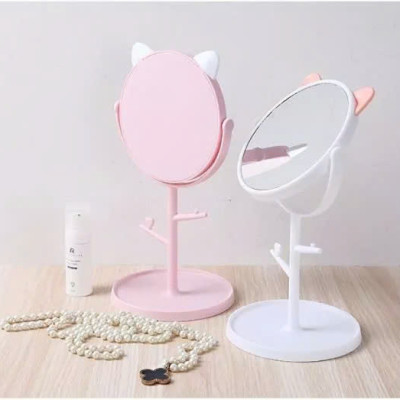 Gương trang điểm để bàn tai mèo dễ thương