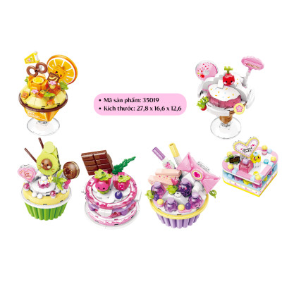 Đồ chơi -  Bộ đồ chơi xếp hình mô hình món tráng miệng thủ công 35019 - QMAN - giao lẻ ngẫu nhiên