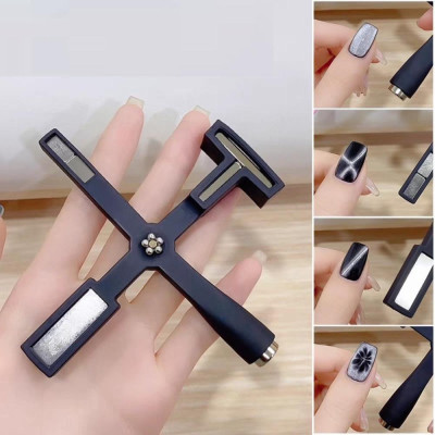 Nam Châm Mắt Mèo 5in1 Hình Chữ Thập Làm Nail, Nam Châm 5 Trong 1 Tạo Nhiều Hiệu Ứng Mắt Mèo Độc Đáo Cho Thợ Làm Nail