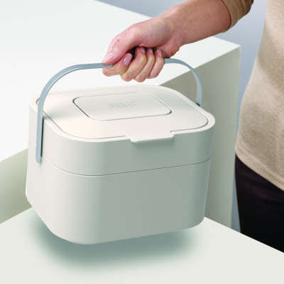 Joseph Joseph - Thùng đựng rác hữu cơ mini cao cấp Stack 4L Food Waste Caddy Editions Blue 003215