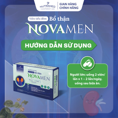 Viên uống Tiểu Đêm Novamen hỗ trợ bổ thận, giảm tiểu đêm, giúp êm giấc ngủ ngon (30 viên) - Nutramed