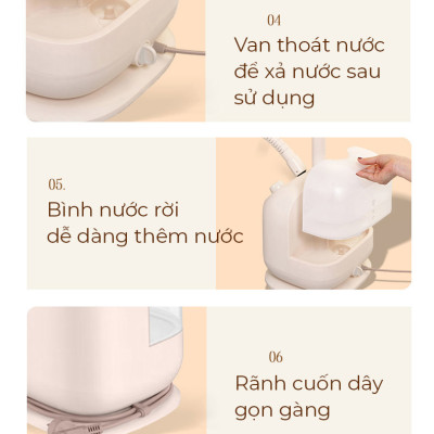 Bàn ủi hơi nước đứng chính hãng Konka LGTJ-2201 cao cấp công suất 2200W, bình chứa 2.5L, bàn là thích hợp cho mọi loại vải, cây treo cứng cáp kèm bàn ủi tiện lợi - Hàng chính hãng