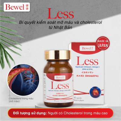 Thực phẩm chức năng hỗ trợ kiểm soát mỡ máu, cholesterol BEWEL LESS