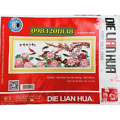 Tranh thêu chữ thập Gia hòa vạn sự hưng 223041