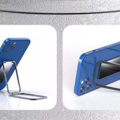 Giá kệ đỡ điện thoại hợp kim dán mặt đế sau chống lưng vòng tay xoay 360 độ Kickstand gấp gọn K4 - Hàng chính hãng