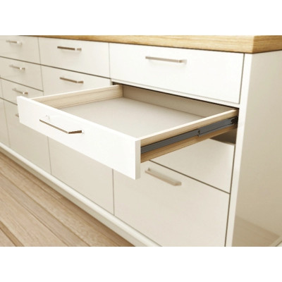 Ray trượt, ray bi 3 tầng giảm chấn Hafele 450mm - 494.02.064