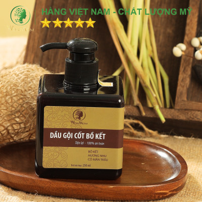 Dầu gội cốt bồ kết đánh bay gàu, mọc tóc, dưỡng tóc đen mượt Wonmom 250ml