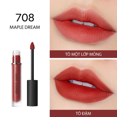 Son kem lì PERFECT DIARY DreamMatte nhiều màu siêu mịn lâu trôi cao cấp 2.5g