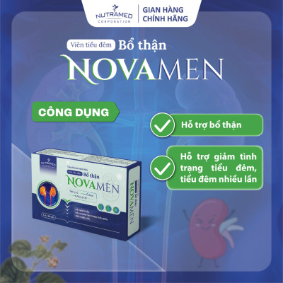 Viên uống Tiểu Đêm Novamen hỗ trợ bổ thận, giảm tiểu đêm, giúp êm giấc ngủ ngon (30 viên) - Nutramed