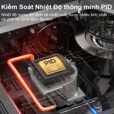 Máy pha cà phê Espresso chuyên nghiệp 3 trong 1 thương hiệu Mỹ cao cấp HiBREW H7A - Hàng Nhập Khẩu