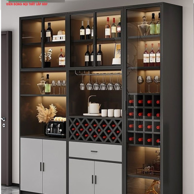 Tủ rượu cánh kính, tủ trưng bày rượu  TRK401 - Nội thất lắp ráp Viễn Đông ADV